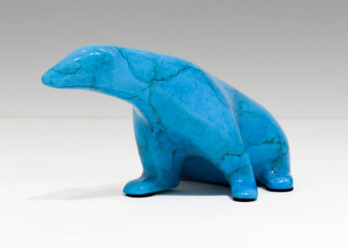 Small Polar Bear Sculpture 101 by Loet Vanderveen at Art Leaders Gallery. Small bronze polarbear sculpture
