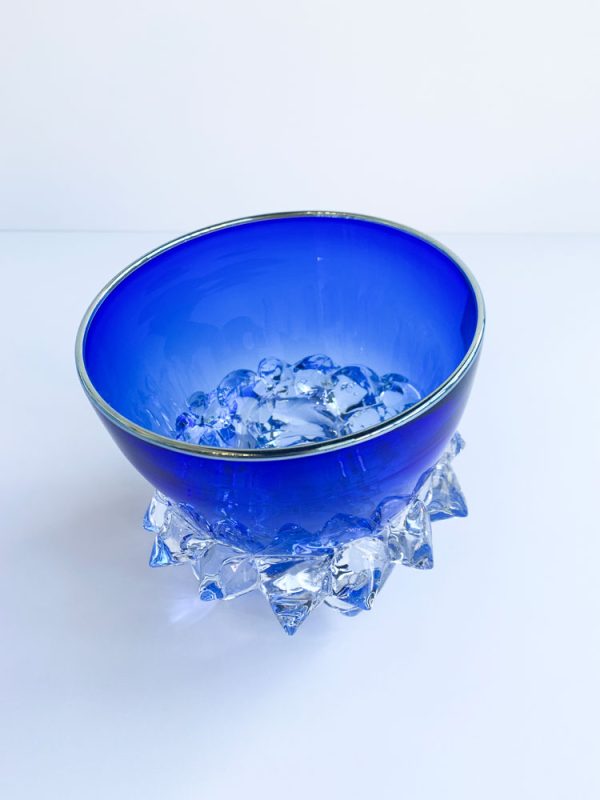 Cobalt Thorn Bowl by Andrew Madvin at Art Leaders Gallery - Mich
