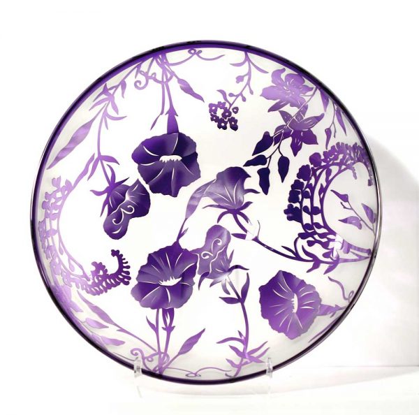 Lilac Botanical Bowl #8606 by Correia Art Glass