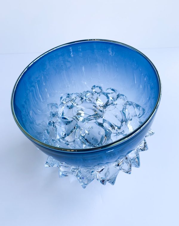 Midnight Blue Thorn Bowl by Andrew Madvin at Art Leaders Gallery
