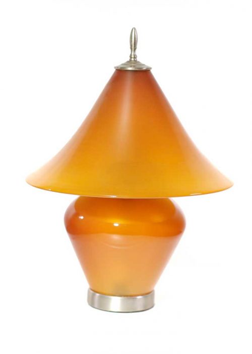 Amber Glass Lamp #950 by Correia Art Glass