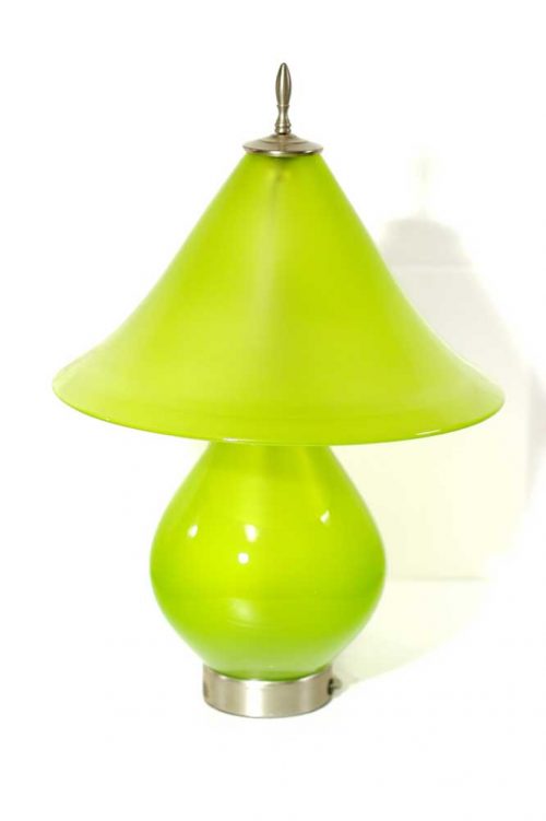 Chartreuse Glass Lamp #952 by Correia Art Glass