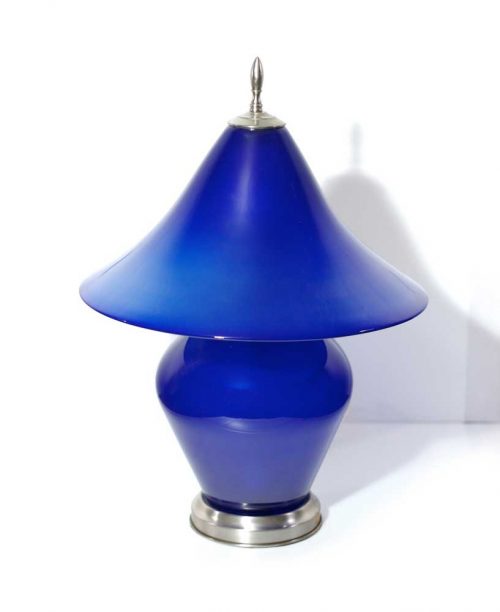 Cobalt Glass Lamp #955 by Correia Art Glass