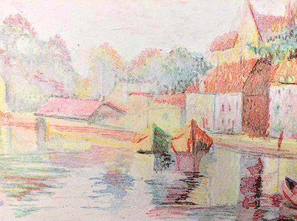 Auxerre Cathedral River Bank by H. Claude Pissarro at Art Leaders Gallery, voted “Michigan’s Best Fine Art Gallery” is located in the heart of West Bloomfield. This full service fine art gallery is the destination for all your art and custom picture framing needs. Our extensive inventory of art includes styles ranging from contemporary to traditional. The gallery represents international, national, and emerging new talent as well as local Michigan artists.