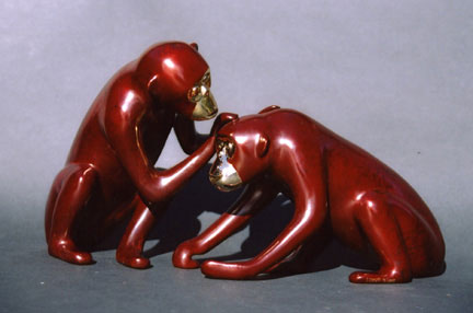 Chimpanzee Couple Sculpture 454 by Loet Vanderveen at Art Leaders Gallery, voted “Michigan’s Best Fine Art Gallery” is located in the heart of West Bloomfield. This full service fine art gallery is the destination for all your art and custom picture framing needs. Our extensive inventory of art includes styles ranging from contemporary to traditional. The gallery represents international, national and emerging new talent as well as local Michigan artists.
