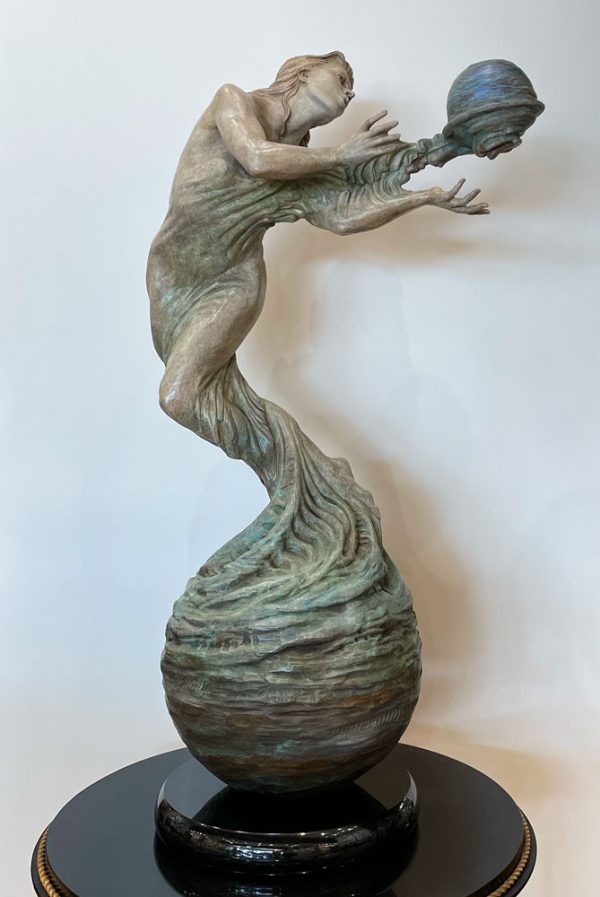 Gaia's Breath Sculpture on Granite Base by Martin Eichinger at Art Leaders Gallery