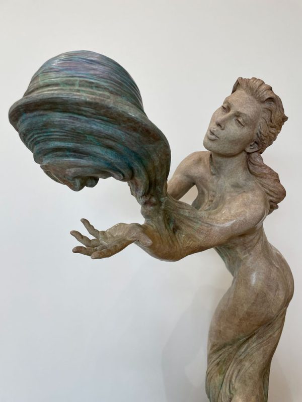 Gaia's Breath Sculpture on Granite Base by Martin Eichinger at Art Leaders Gallery