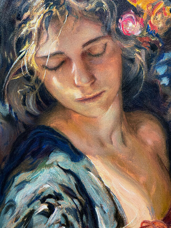 Impressionistic Portrait Painting of a Female