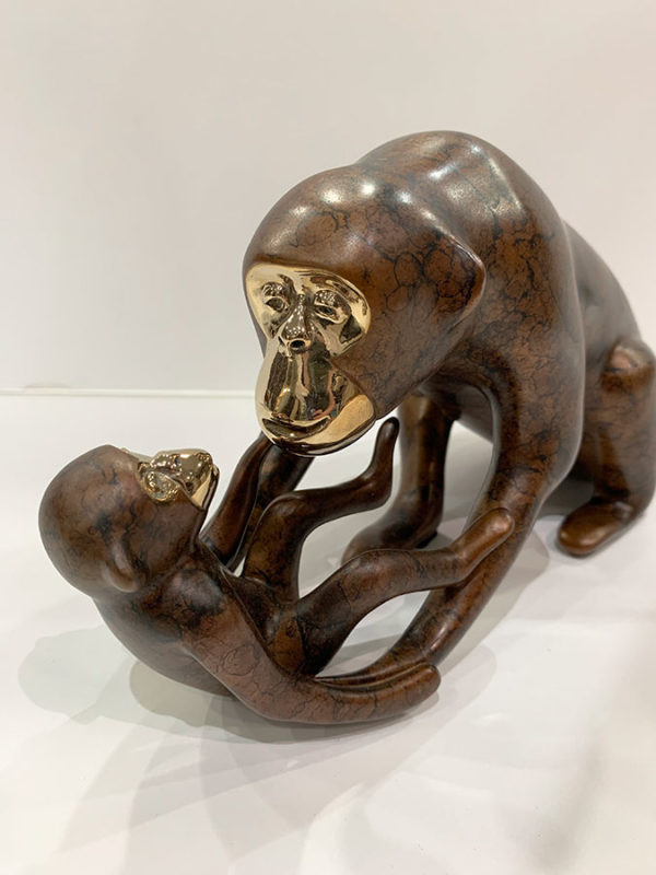 New Chimp and Baby Sculputre 489 by Loet Vanderveen at Art Leaders Gallery, voted “Michigan’s Best Fine Art Gallery” is located in the heart of West Bloomfield. This full service fine art gallery is the destination for all your art and custom picture framing needs. Our extensive inventory of art includes styles ranging from contemporary to traditional. The gallery represents international, national and emerging new talent as well as local Michigan artists.