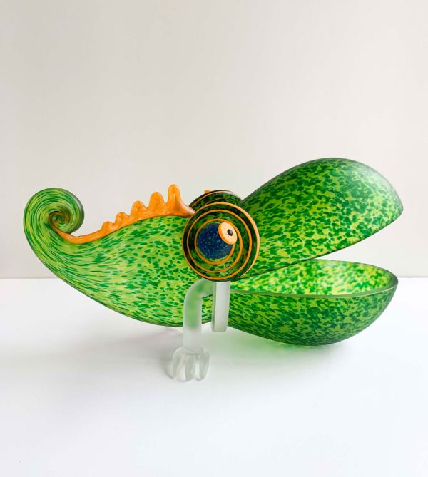 "Chameleon" Large Bowl by Borowski Glass Studio. Art Leaders Gal