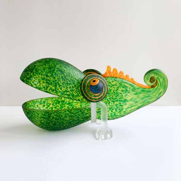 "Chameleon" Large Bowl by Borowski Glass Studio. Art Leaders Gal