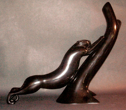 Stretching Panther on Tree Sculpture 496 by Loet Vanderveen at Art Leaders Gallery, voted “Michigan’s Best Fine Art Gallery” is located in the heart of West Bloomfield. This full service fine art gallery is the destination for all your art and custom picture framing needs. Our extensive inventory of art includes styles ranging from contemporary to traditional. The gallery represents international, national and emerging new talent as well as local Michigan artists.