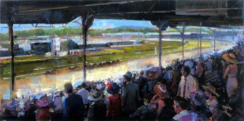 Churchill Downs by Michael Flohr at Art Leaders Gallery, voted “Michigan’s Best Fine Art Gallery” is located in the heart of West Bloomfield. This full service fine art gallery is the destination for all your art and custom picture framing needs. Our extensive inventory of art includes styles ranging from contemporary to traditional. The gallery represents international, national, and emerging new talent as well as local Michigan artists.