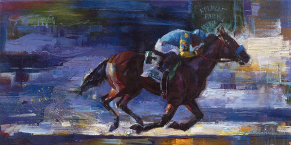 Win at Belmont by Michael Flohr at Art Leaders Gallery, voted “Michigan’s Best Fine Art Gallery” is located in the heart of West Bloomfield. This full service fine art gallery is the destination for all your art and custom picture framing needs. Our extensive inventory of art includes styles ranging from contemporary to traditional. The gallery represents international, national, and emerging new talent as well as local Michigan artists.