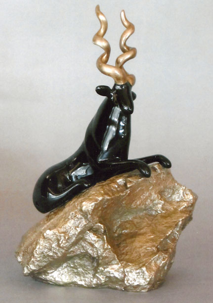 Markhor on Bronze Rock Sculpture 540 by Loet Vanderveen at Art Leaders Gallery, voted “Michigan’s Best Fine Art Gallery” is located in the heart of West Bloomfield. This full service fine art gallery is the destination for all your art and custom picture framing needs. Our extensive inventory of art includes styles ranging from contemporary to traditional. The gallery represents international, national and emerging new talent as well as local Michigan artists.