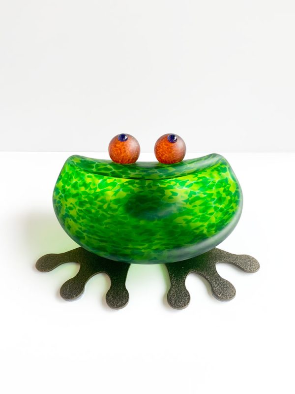 "Hopper Bowl" in Green by Borowski Glass Studio. Art Leaders Gal