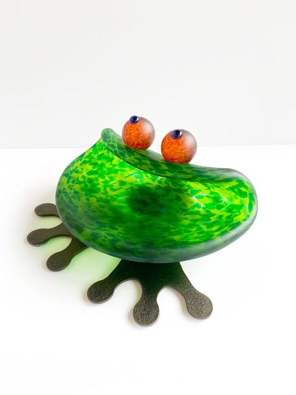"Hopper Bowl" in Green by Borowski Glass Studio. Art Leaders Gal