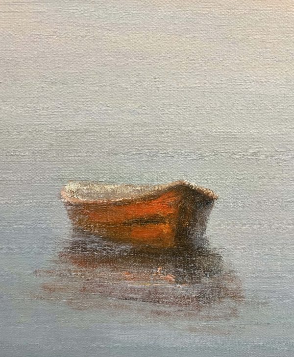 Still Waters by C.P. Kim A serene original seascape with a small lone boat. 