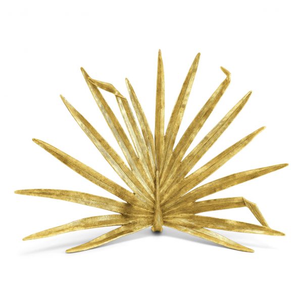 gold palm firescreen sculpture
