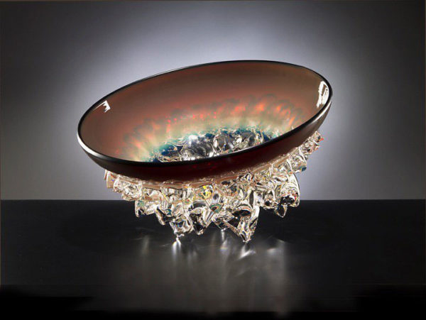 Iris Gold Tilted Thorn Bowl by Andrew Madvin at Art Leaders Gallery - Michigan's Finest Art Gallery