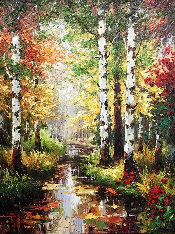 Birch Tree Path II by Henry, Overview
