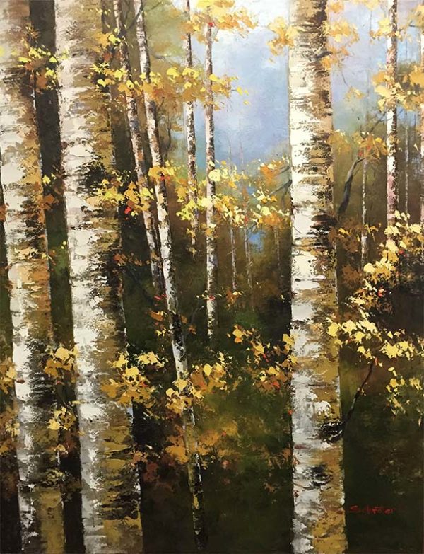 Birch Trees in Summer by Schroter, Overview
