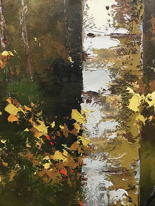 Birch Trees in Summer by Schroter, Detail