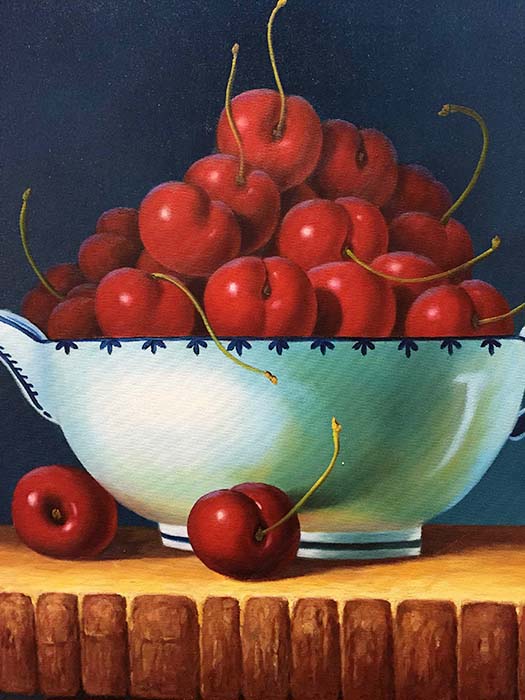 Bowl of Cherries by Franklin, Detail