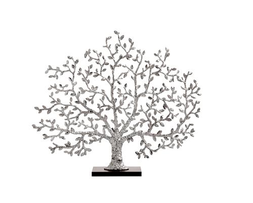 Tree of Life Decorative Fireplace Screen in Nickelplate