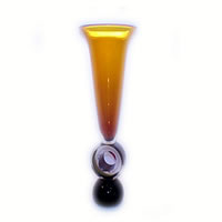 Amber Equinox Vase 760 Correia Glass
