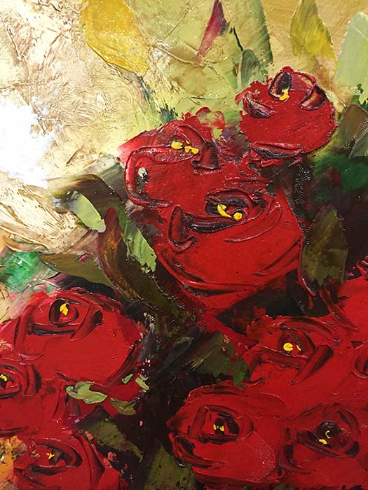 Red Rose Bouquet by Franklin, Detail