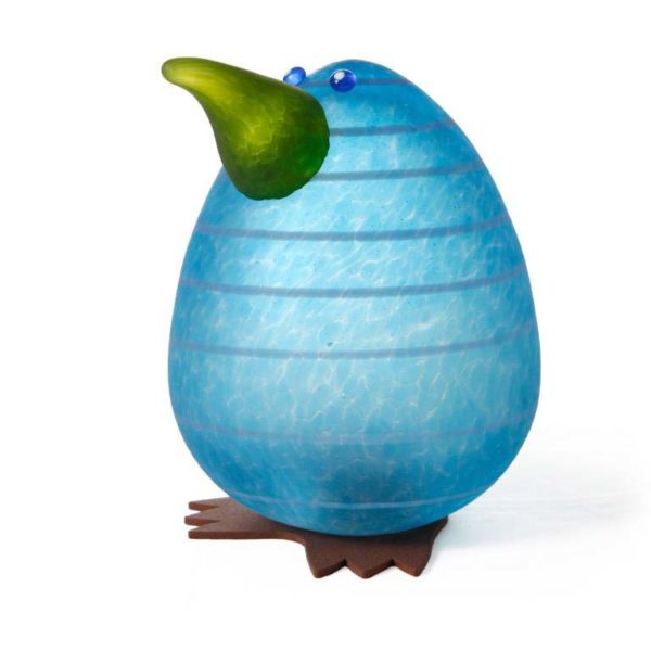 Kiwi Egg Paperweight: 24-02-92 in Blue