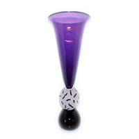 Purple Footed Vase 772 Correia Glass