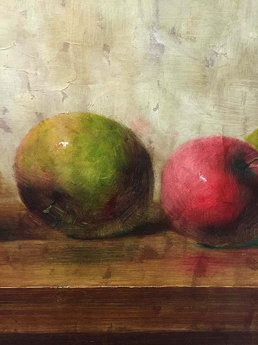 Red and Green Apples by Lang, Detail