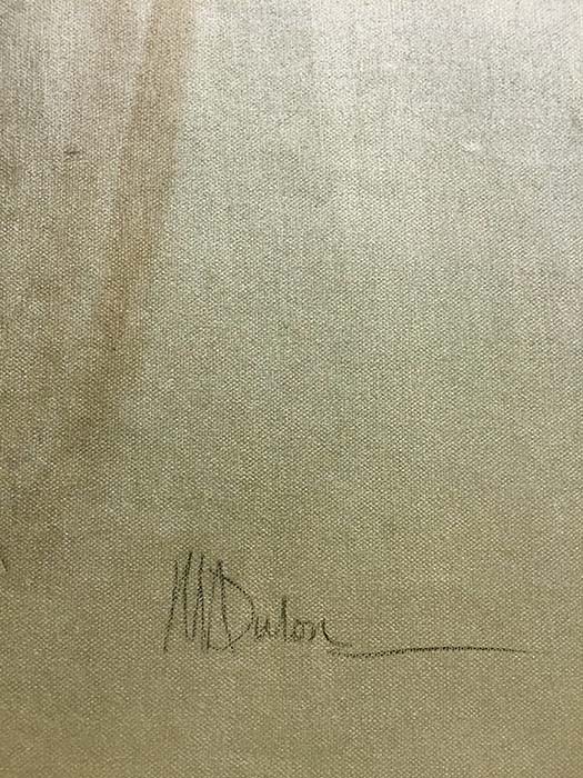 Three Irises by Mary Dulon, Signature