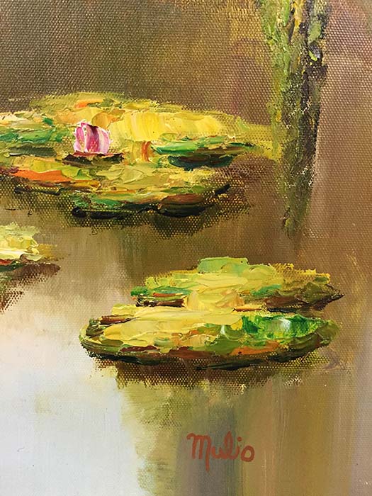 Water Lilies II by Mulio, Signature