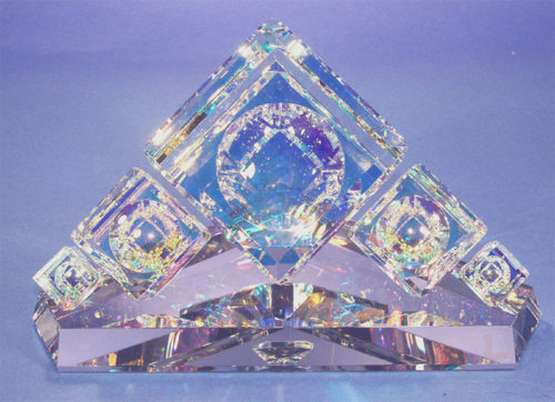 Crystal Cube Pyramid Centerpiece by Harold Lustig at Art Leaders Gallery, voted “Michigan’s Best Fine Art Gallery” is located in the heart of West Bloomfield. This full service fine art gallery is the destination for all your art and custom picture framing needs. Our extensive inventory of art includes styles ranging from contemporary to traditional. The gallery represents international, national, and emerging new talent as well as local Michigan artists.