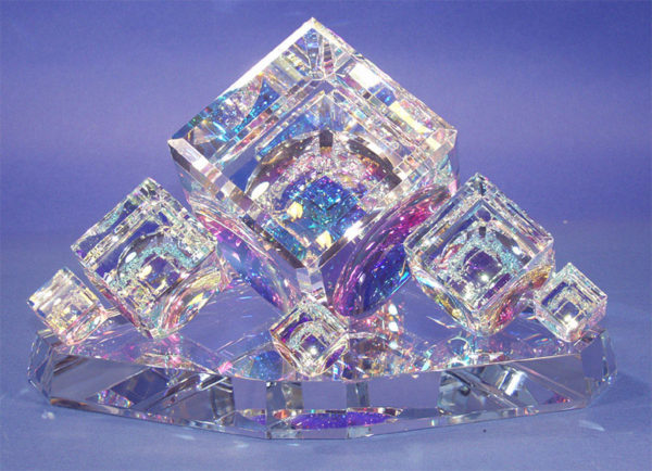 Large Crystal Cube Centerpiece by Harold Lustig at Art Leaders Gallery, voted “Michigan’s Best Fine Art Gallery” is located in the heart of West Bloomfield. This full service fine art gallery is the destination for all your art and custom picture framing needs. Our extensive inventory of art includes styles ranging from contemporary to traditional. The gallery represents international, national, and emerging new talent as well as local Michigan artists.