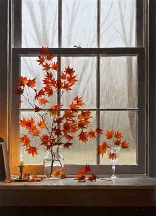 Autumn Window with Oriental Maple - Limited Edition