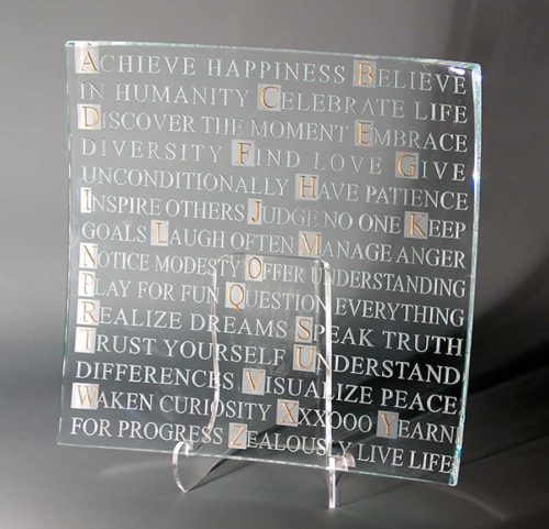 ABC Clear Glass Platter