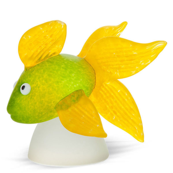 Green and Yellow Glass Fish