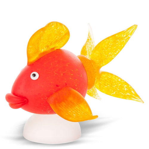 Red and Yellow Goldfish Glass