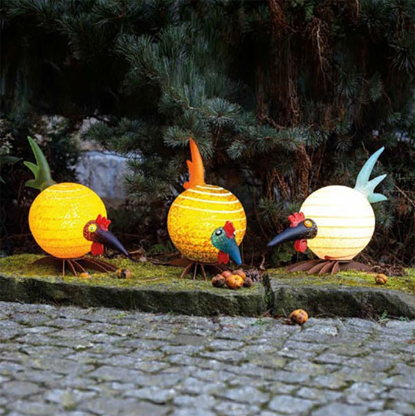 Colorful Glass Bird Lamps