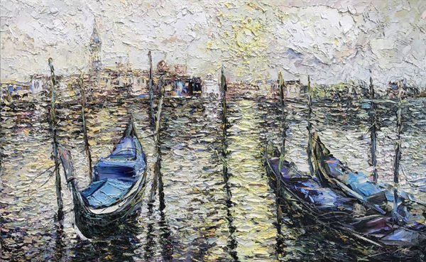 "Gondolas in the Bay" by Konstantin Savchenko at Art Leaders Gallery, voted “Michigan’s Best Fine Art Gallery” is located in the heart of West Bloomfield. This full service fine art gallery is the destination for all your art and custom picture framing needs. Our extensive inventory of art includes styles ranging from contemporary to traditional. The gallery represents international, national, and emerging new talent as well as local Michigan artists.
