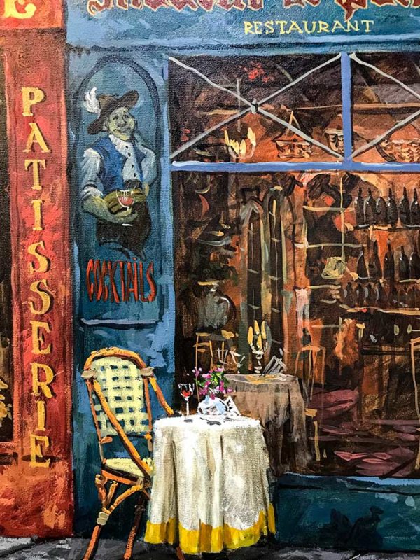 Storefront in Paris Oil Painting