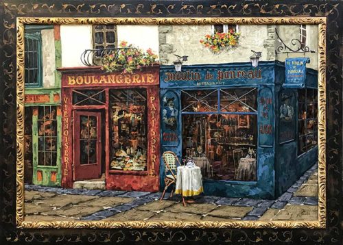 Storefront in Paris Oil Painting