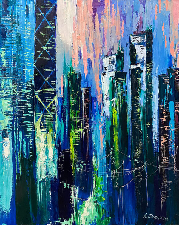 Neon City Painting