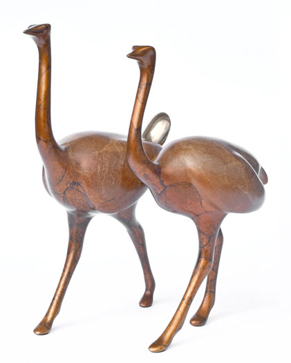 Ostrich Pair Sculpture 556 by Loet Vanderveen at Art Leaders Gallery, voted “Michigan’s Best Fine Art Gallery” is located in the heart of West Bloomfield. This full service fine art gallery is the destination for all your art and custom picture framing needs. Our extensive inventory of art includes styles ranging from contemporary to traditional. The gallery represents international, national and emerging new talent as well as local Michigan artists.