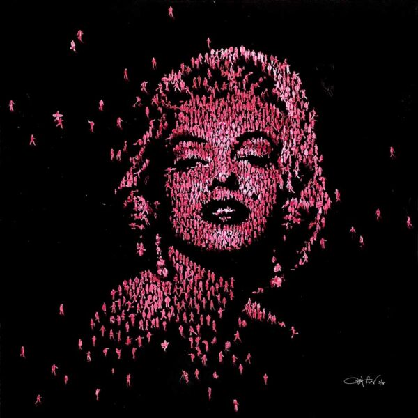 The Ogle by Craig Alan at Art Leaders Gallery - black and pink Marilyn Monroe painting