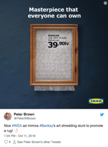 Ikea Rug Bansky Shred Art